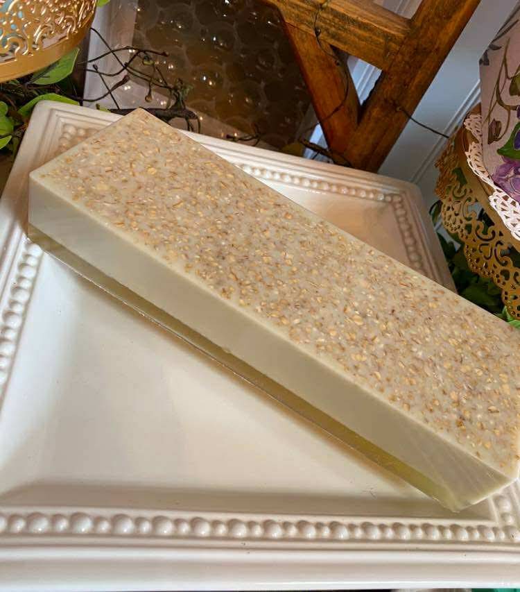 Honey Oat Soap Bar Slice