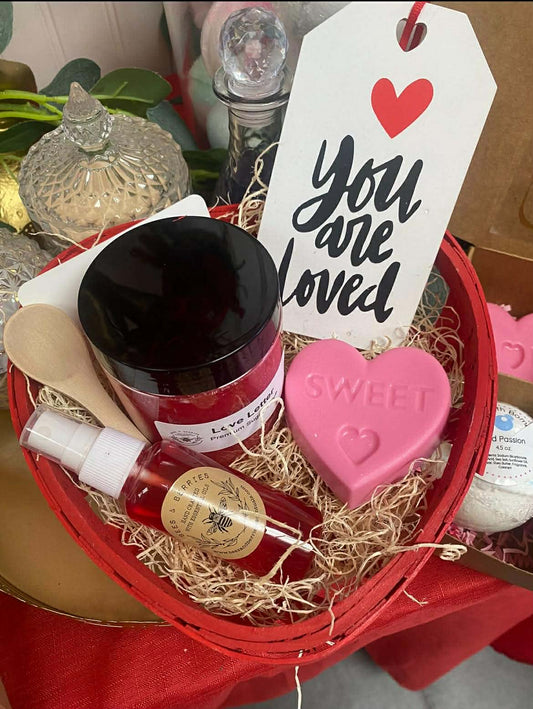 Sweet Heart Sugar Scrub Gift Basket