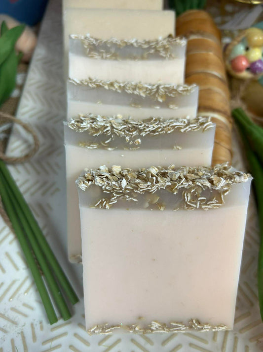 Honey Oat Soap Bar Slice